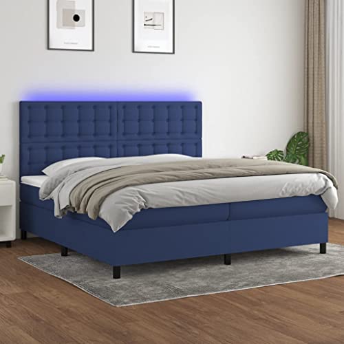 Teenpull Boxspringbett 200x200 cm mit Matratze, robustem Stoffbezug, LED-Beleuchtung, verstellbarem Kopfteil, modernes Bettgestell Möbelstück für erholsamen Schlaf. Teenpull Boxspringbett 200x200 cm mit Matratze, robustem Stoffbezug, LED-Beleuchtung, verstellbarem Kopfteil, modernes Bettgestell Möbelstück für erholsamen Schlaf. von Teenpull