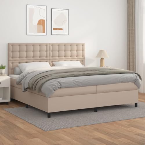 Teenpull Boxspringbett 200x200cm, Cappuccino-Braun Kunstleder Polsterbett mit Matratzen, verstellbarem Kopfteil & Topper für erholsamen Schlaf Teenpull Boxspringbett 200x200cm, Cappuccino-Braun Kunstleder Polsterbett mit Matratzen, verstellbarem Kopfteil & Topper für erholsamen Schlaf von Teenpull