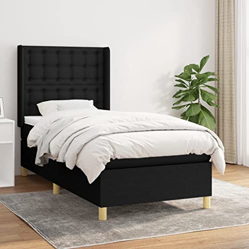 Teenpull Boxspringbett 80x200 cm Schwarz mit komfortabler Taschenfederkern Matratze und verstellbarem Kopfteil für erholsame Nachtruhe im Schlafzimmer gepolstert Bettrahmen Möbel Set Teenpull Boxspringbett 80x200 cm Schwarz mit komfortabler Taschenfederkern Matratze und verstellbarem Kopfteil für erholsame Nachtruhe im Schlafzimmer gepolstert Bettrahmen Möbel Set von Teenpull