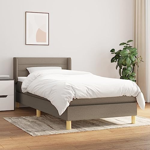 Teenpull Boxspringbett 90x190 cm Taupe, Stoff, mit Matratze und Kopfteil, gepolstertes Bettrahmen Set für Schlafzimmer, Massivholz Basis für hohen Komfort und erholsamen Schlaf. Teenpull Boxspringbett 90x190 cm Taupe, Stoff, mit Matratze und Kopfteil, gepolstertes Bettrahmen Set für Schlafzimmer, Massivholz Basis für hohen Komfort und erholsamen Schlaf. von Teenpull