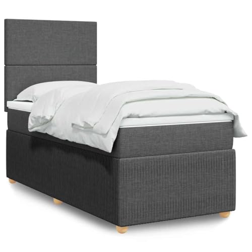 Teenpull Boxspringbett 90x200 cm Dunkelgrau Polsterbett mit Matratze, verstellbarem Kopfteil und Matratzenauflage, Polyester Stoff Bettenrahmen, komplettes Schlafzimmer Möbel Set Teenpull Boxspringbett 90x200 cm Dunkelgrau Polsterbett mit Matratze, verstellbarem Kopfteil und Matratzenauflage, Polyester Stoff Bettenrahmen, komplettes Schlafzimmer Möbel Set von Teenpull