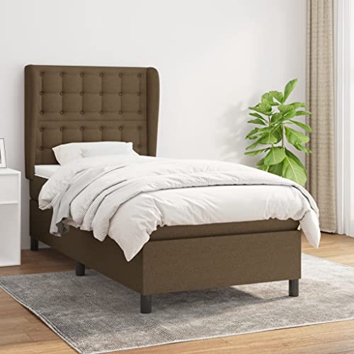 Teenpull Boxspringbett Dunkelbraun 90x200 cm, Stoffbezug mit Kopfteil, Taschenfederkernmatratze, Mittelharte Unterstützung, Hautfreundlicher Matratzenschoner für erholsamen Schlaf Teenpull Boxspringbett Dunkelbraun 90x200 cm, Stoffbezug mit Kopfteil, Taschenfederkernmatratze, Mittelharte Unterstützung, Hautfreundlicher Matratzenschoner für erholsamen Schlaf von Teenpull