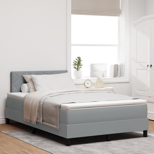 Teenpull Boxspringbett Hellgrau 120x190 cm mit Matratze, modern gepolstert, Stabiler Rahmen, ideal für Schlafzimmer, einfaches Möbel-Set Teenpull Boxspringbett Hellgrau 120x190 cm mit Matratze, modern gepolstert, Stabiler Rahmen, ideal für Schlafzimmer, einfaches Möbel-Set von Teenpull