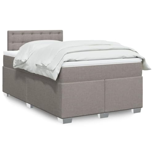 Teenpull Boxspringbett Komplett Set mit Matratze, Kopfteil und Topper, Stoffbezug Taupe 120x200 cm für erholsamen Schlaf im Schlafzimmer, stabiles Polsterbett mit Taschenfederkernmatratze für Teenpull Boxspringbett Komplett Set mit Matratze, Kopfteil und Topper, Stoffbezug Taupe 120x200 cm für erholsamen Schlaf im Schlafzimmer, stabiles Polsterbett mit Taschenfederkernmatratze für von Teenpull