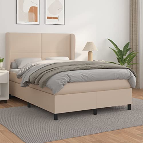 Teenpull Boxspringbett Matratze 140x200cm, Cappuccino-Braun Kunstleder Polsterbett, höhenverstellbares Kopfteil, Bettrahmen Möbel für erholsamen Schlaf. Teenpull Boxspringbett Matratze 140x200cm, Cappuccino-Braun Kunstleder Polsterbett, höhenverstellbares Kopfteil, Bettrahmen Möbel für erholsamen Schlaf. von Teenpull