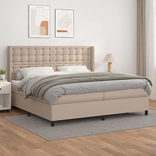 Teenpull Boxspringbett Matratze Cappuccino-Braun 200x200cm Kunstleder Polsterbett langlebiger Rahmen verstellbares Kopfteil Taschenfederkernmatratze für erholsamen Schlaf modernes Schlafzimmer Möbel Teenpull Boxspringbett Matratze Cappuccino-Braun 200x200cm Kunstleder Polsterbett langlebiger Rahmen verstellbares Kopfteil Taschenfederkernmatratze für erholsamen Schlaf modernes Schlafzimmer Möbel von Teenpull
