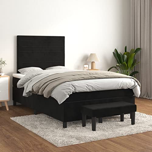 Teenpull Boxspringbett Schwarz 120x200 cm, luxuriöser Samt gepolstert mit Taschenfederkern Matratze, höhenverstellbarem Kopfteil, inklusive Bettrahmen und Bank Teenpull Boxspringbett Schwarz 120x200 cm, luxuriöser Samt gepolstert mit Taschenfederkern Matratze, höhenverstellbarem Kopfteil, inklusive Bettrahmen und Bank von Teenpull