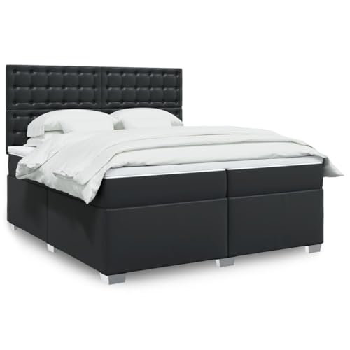 Teenpull Boxspringbett Schwarz 200x200 cm aus Kunstleder mit Taschenfederkernmatratze, höhenverstellbarem Kopfteil und integrierter LED-Beleuchtung für Schlafzimmer Teenpull Boxspringbett Schwarz 200x200 cm aus Kunstleder mit Taschenfederkernmatratze, höhenverstellbarem Kopfteil und integrierter LED-Beleuchtung für Schlafzimmer von Teenpull