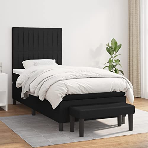 Teenpull Boxspringbett Schwarz 80x200 cm mit Taschenfederkernmatratze, Verstellbarem Kopfteil und Hautfreundlicher Auflage, Inklusive Bank, Strapazierfähiger Stoff für Optimalen Schlafkomfort Teenpull Boxspringbett Schwarz 80x200 cm mit Taschenfederkernmatratze, Verstellbarem Kopfteil und Hautfreundlicher Auflage, Inklusive Bank, Strapazierfähiger Stoff für Optimalen Schlafkomfort von Teenpull