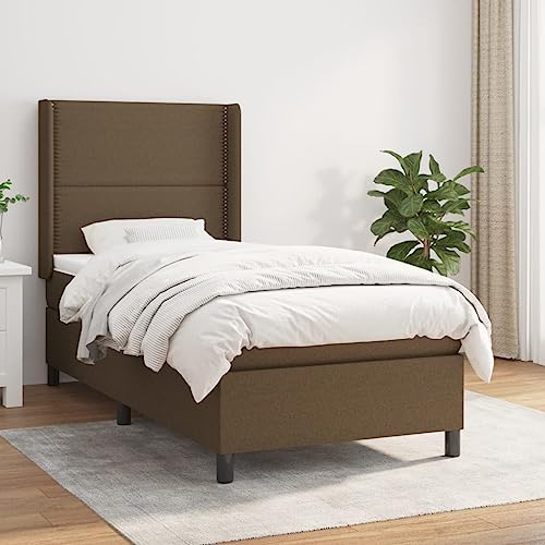 Teenpull Boxspringbett Set mit Matratze, 90x200 cm, Dunkelbraun Polsterbett mit höhenverstellbarem Kopfteil, Stabiler Bettrahmen aus Massivholz, Möbel für Komfort und erholsamen Schlaf Teenpull Boxspringbett Set mit Matratze, 90x200 cm, Dunkelbraun Polsterbett mit höhenverstellbarem Kopfteil, Stabiler Bettrahmen aus Massivholz, Möbel für Komfort und erholsamen Schlaf von Teenpull