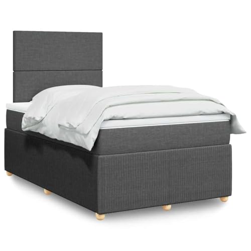 Teenpull Boxspringbett mit Matratze, 120x190 cm, Dunkelgrauer Stoff, verstellbares Kopfteil, LED-Beleuchtung, Taschenfederkern, hoher Schlafkomfort Teenpull Boxspringbett mit Matratze, 120x190 cm, Dunkelgrauer Stoff, verstellbares Kopfteil, LED-Beleuchtung, Taschenfederkern, hoher Schlafkomfort von Teenpull