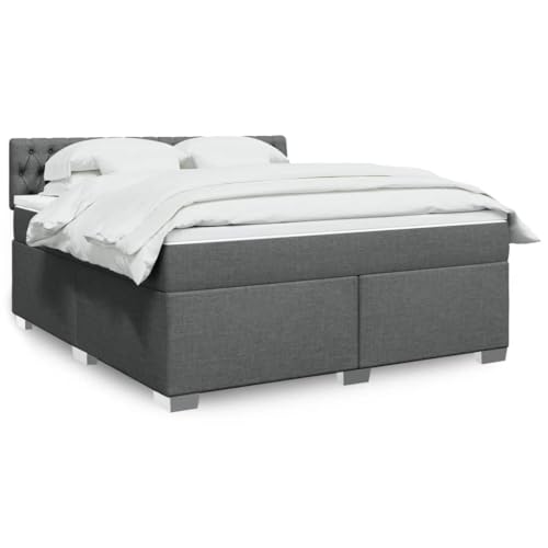 Teenpull Boxspringbett mit Matratze, 180x200 cm, Dunkelgrauer Stoff, Taschenfederkern, LED-Beleuchtung, Komfortable Matratzenauflage, Komplett-Set für Schlafzimmer Teenpull Boxspringbett mit Matratze, 180x200 cm, Dunkelgrauer Stoff, Taschenfederkern, LED-Beleuchtung, Komfortable Matratzenauflage, Komplett-Set für Schlafzimmer von Teenpull