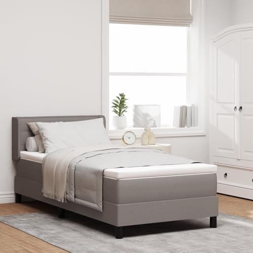 Teenpull Boxspringbett mit Matratze, 90x200cm, Taupe, modern, höhenverstellbares Kopfteil, Polsterbett, Synthetikschaum, Texturiert, Schlafzimmer Möbel Set Teenpull Boxspringbett mit Matratze, 90x200cm, Taupe, modern, höhenverstellbares Kopfteil, Polsterbett, Synthetikschaum, Texturiert, Schlafzimmer Möbel Set von Teenpull