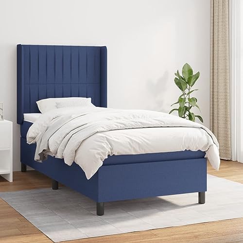 Teenpull Boxspringbett mit Matratze, Blau, 100x200 cm, mit verstellbarem Kopfteil, strapazierfähigem Stoff und Taschenfederkern für erholsamen Schlaf. Teenpull Boxspringbett mit Matratze, Blau, 100x200 cm, mit verstellbarem Kopfteil, strapazierfähigem Stoff und Taschenfederkern für erholsamen Schlaf. von Teenpull