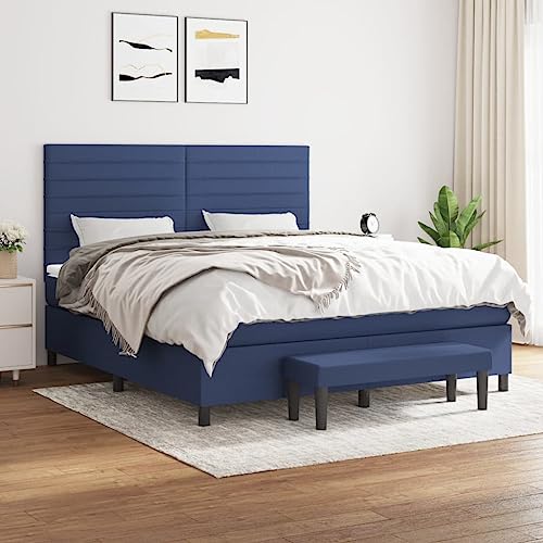 Teenpull Boxspringbett mit Matratze, Blau 160x200 cm, Stoffbezug, verstellbares Kopfteil, Taschenfederkernmatratze, modernes Design Teenpull Boxspringbett mit Matratze, Blau 160x200 cm, Stoffbezug, verstellbares Kopfteil, Taschenfederkernmatratze, modernes Design von Teenpull