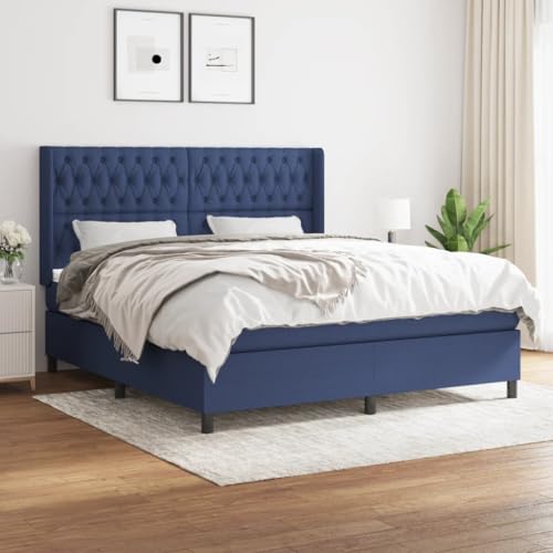 Teenpull Boxspringbett mit Matratze, Blau 180x200 cm, Stoffbezug, verstellbares Kopfteil, Taschenfederkernmatratze, erholsamer Schlaf Teenpull Boxspringbett mit Matratze, Blau 180x200 cm, Stoffbezug, verstellbares Kopfteil, Taschenfederkernmatratze, erholsamer Schlaf von Teenpull