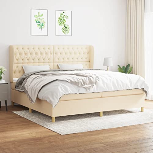 Teenpull Boxspringbett mit Matratze, Creme, 200x200 cm, Stoffbezug, Komfort-Kopfteil, Taschenfederkernmatratze, für erholsamen Schlaf im Schlafzimmer Teenpull Boxspringbett mit Matratze, Creme, 200x200 cm, Stoffbezug, Komfort-Kopfteil, Taschenfederkernmatratze, für erholsamen Schlaf im Schlafzimmer von Teenpull