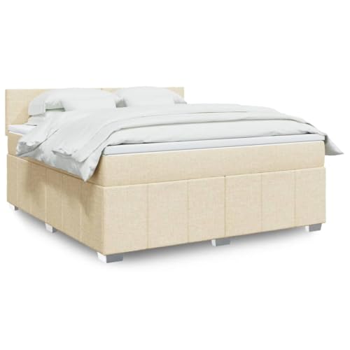 Teenpull Boxspringbett mit Matratze, Cremefarben, 180x200 cm, Stoffbezug, Höhenverstellbares Kopfteil, Taschenfederkernmatratze, Komfortable Matratzenauflage für Schlafzimmer Teenpull Boxspringbett mit Matratze, Cremefarben, 180x200 cm, Stoffbezug, Höhenverstellbares Kopfteil, Taschenfederkernmatratze, Komfortable Matratzenauflage für Schlafzimmer von Teenpull