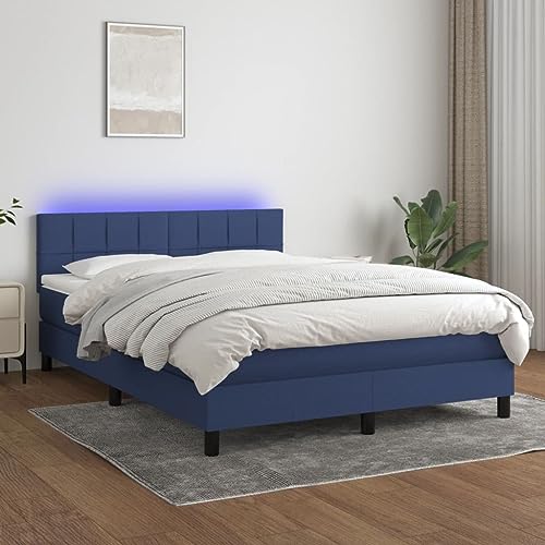 Teenpull Boxspringbett mit Matratze, LED-Beleuchtung Blau, 140x200 cm, strapazierfähiger Stoff, Kopfteil höhenverstellbar, modernes Schlafzimmer Möbel Set Teenpull Boxspringbett mit Matratze, LED-Beleuchtung Blau, 140x200 cm, strapazierfähiger Stoff, Kopfteil höhenverstellbar, modernes Schlafzimmer Möbel Set von Teenpull