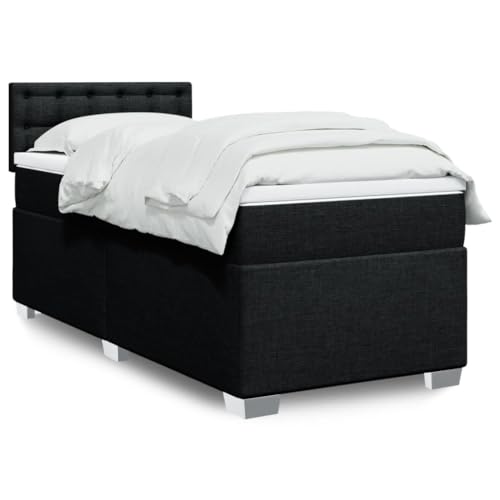 Teenpull Boxspringbett mit Matratze, Schwarz, 80x200 cm, Stoffbezug, LED-Beleuchtung, Taschenfederkern, Topper, Bettrahmen, Modernes Schlafzimmer-Möbel-Set Teenpull Boxspringbett mit Matratze, Schwarz, 80x200 cm, Stoffbezug, LED-Beleuchtung, Taschenfederkern, Topper, Bettrahmen, Modernes Schlafzimmer-Möbel-Set von Teenpull