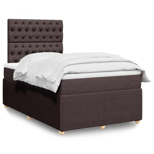 Teenpull Boxspringbett mit Matratze 120x190 cm, Dunkelbraunes Polsterbett mit verstellbarem Kopfteil, Taschenfederkernmatratze, Stoffbezug, Komfort für Schlafzimmer Möbel Set Teenpull Boxspringbett mit Matratze 120x190 cm, Dunkelbraunes Polsterbett mit verstellbarem Kopfteil, Taschenfederkernmatratze, Stoffbezug, Komfort für Schlafzimmer Möbel Set von Teenpull
