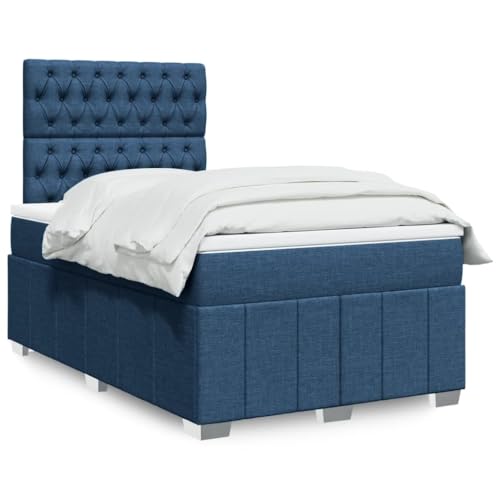 Teenpull Boxspringbett mit Matratze Blau 120x190 cm, Polsterbett Stoff Komplettset mit Kopfteil, Taschenfederkernmatratze, integrierter LED-Beleuchtung für Schlafzimmer Möbel Teenpull Boxspringbett mit Matratze Blau 120x190 cm, Polsterbett Stoff Komplettset mit Kopfteil, Taschenfederkernmatratze, integrierter LED-Beleuchtung für Schlafzimmer Möbel von Teenpull