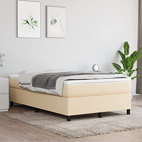 Teenpull Boxspringbett mit Matratze Creme 120x200 cm, Stoffbezug für erholsamen Schlaf, Federkernmatratze für optimale Unterstützung, Polsterbett mit Matratzenauflage Teenpull Boxspringbett mit Matratze Creme 120x200 cm, Stoffbezug für erholsamen Schlaf, Federkernmatratze für optimale Unterstützung, Polsterbett mit Matratzenauflage von Teenpull