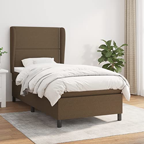 Teenpull Boxspringbett mit Matratze Dunkelbraun 100x200 cm Stoff, Polsterbett Set mit Kopfteil, Taschenfederkernmatratze Mittelhart, Massivholzrahmen für erholsamen Schlaf Teenpull Boxspringbett mit Matratze Dunkelbraun 100x200 cm Stoff, Polsterbett Set mit Kopfteil, Taschenfederkernmatratze Mittelhart, Massivholzrahmen für erholsamen Schlaf von Teenpull
