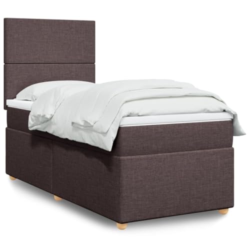 Teenpull Boxspringbett mit Matratze Dunkelbraun 90x190 cm Stoff, gepolstert mit verstellbarem Kopfteil, Taschenfederkern für erholsamen Schlaf & optimalen Halt, stabiles Rahmen Möbel Set Teenpull Boxspringbett mit Matratze Dunkelbraun 90x190 cm Stoff, gepolstert mit verstellbarem Kopfteil, Taschenfederkern für erholsamen Schlaf & optimalen Halt, stabiles Rahmen Möbel Set von Teenpull