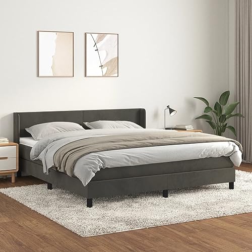 Teenpull Boxspringbett mit Matratze Dunkelgrau 160x200 cm Samt Bezug, gepolstertes Schlafzimmer Bettrahmen Set mit Kopfteil, komfortabel und modern für erholsamen Schlaf Teenpull Boxspringbett mit Matratze Dunkelgrau 160x200 cm Samt Bezug, gepolstertes Schlafzimmer Bettrahmen Set mit Kopfteil, komfortabel und modern für erholsamen Schlaf von Teenpull