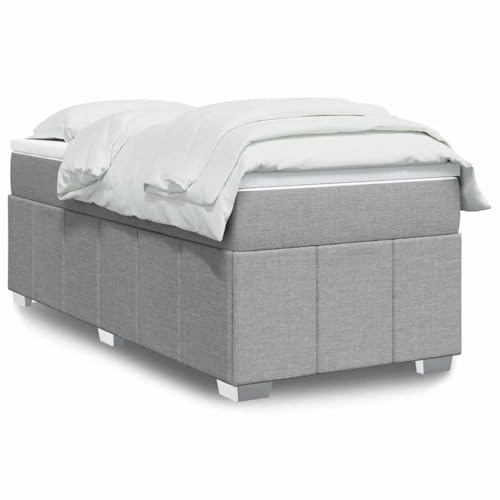 Teenpull Boxspringbett mit Matratze Hellgrau 100x200 cm, Stoffbezug, Taschenfederkern, Topper, Bettgestell, Schlafzimmermöbel Set, Modern Teenpull Boxspringbett mit Matratze Hellgrau 100x200 cm, Stoffbezug, Taschenfederkern, Topper, Bettgestell, Schlafzimmermöbel Set, Modern von Teenpull