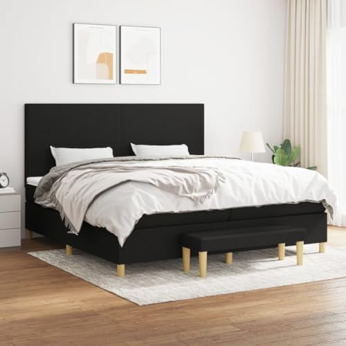 Teenpull Boxspringbett mit Matratze Schwarz 200x200 cm Stoff Polsterbett verstellbares Kopfteil stabiles Bettgestell Taschenfederkernmatratzen Topper Bank Möbel Set Teenpull Boxspringbett mit Matratze Schwarz 200x200 cm Stoff Polsterbett verstellbares Kopfteil stabiles Bettgestell Taschenfederkernmatratzen Topper Bank Möbel Set von Teenpull