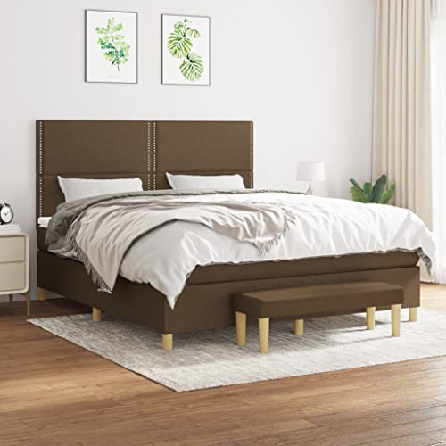 Teenpull Boxspringbett mit Matratze und Kopfteil, dunkelbrauner Stoffbezug, 180x200 cm, mit Taschenfederkernmatratze, Matratzenauflage und Bank für erholsamen Schlaf Teenpull Boxspringbett mit Matratze und Kopfteil, dunkelbrauner Stoffbezug, 180x200 cm, mit Taschenfederkernmatratze, Matratzenauflage und Bank für erholsamen Schlaf von Teenpull