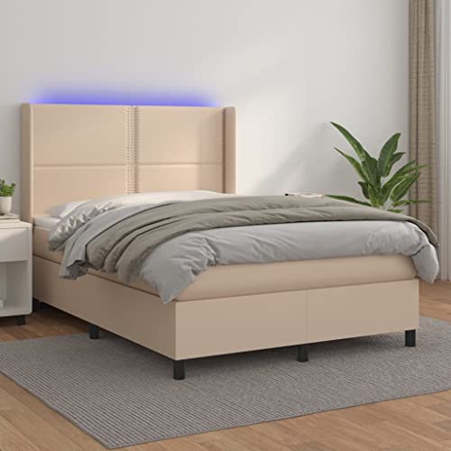 Teenpull Boxspringbett mit Matratze & LED, Cappuccino-Braun, 140x200cm, Modernes Polsterbett mit verstellbarem Kopfteil für Schlafzimmer Teenpull Boxspringbett mit Matratze & LED, Cappuccino-Braun, 140x200cm, Modernes Polsterbett mit verstellbarem Kopfteil für Schlafzimmer von Teenpull