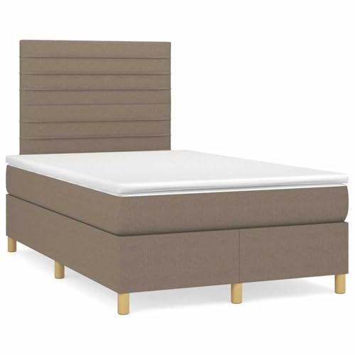 Teenpull Boxspringbett mit Taschenfederkernmatratze, verstellbarem Kopfteil & LED-Beleuchtung, 120x190 cm, strapazierfähiger taupefarbener Stoff für Schlafzimmer Teenpull Boxspringbett mit Taschenfederkernmatratze, verstellbarem Kopfteil & LED-Beleuchtung, 120x190 cm, strapazierfähiger taupefarbener Stoff für Schlafzimmer von Teenpull