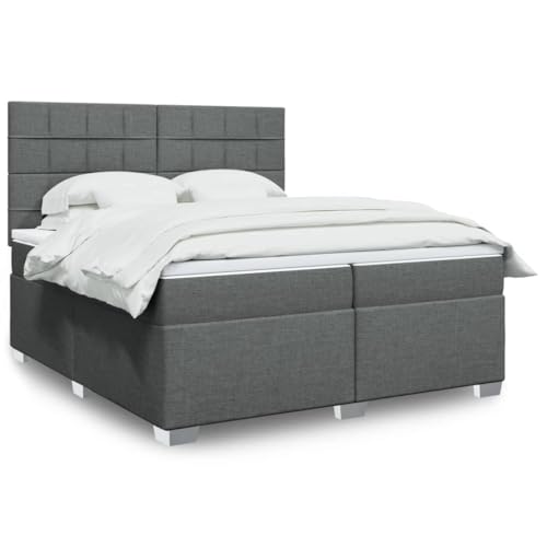 Teenpull Boxspringbett mit Taschenfederkernmatratze 200x200 cm Dunkelgrau, Stoff Polster Bettrahmen, inkl. Kopfteil & LED-Beleuchtung, Schlafzimmer Möbel Set für erholsamen Schlaf. Teenpull Boxspringbett mit Taschenfederkernmatratze 200x200 cm Dunkelgrau, Stoff Polster Bettrahmen, inkl. Kopfteil & LED-Beleuchtung, Schlafzimmer Möbel Set für erholsamen Schlaf. von Teenpull