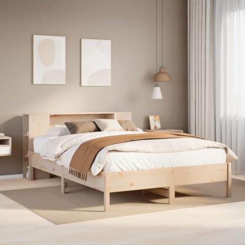 Teenpull Bücherregal Bettgestell 120x200 cm aus massivem Kiefernholz mit Kopfteil, integriertem Stauraum und Lattenrost für Schlafzimmer Teenpull Bücherregal Bettgestell 120x200 cm aus massivem Kiefernholz mit Kopfteil, integriertem Stauraum und Lattenrost für Schlafzimmer von Teenpull
