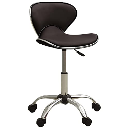 Teenpull Bürostuhl Braun Kunstleder, Höhenverstellbar, 360° Drehbar, Max. 110 kg, Ergonomischer Computer Schreibtischstuhl mit Rollen für Home Office, Arbeitszimmer von Teenpull