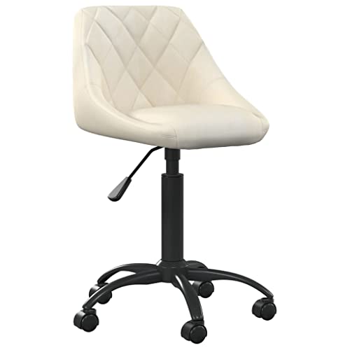 Teenpull Bürostuhl Creme Samt, Höhenverstellbar mit Rollen, Computer-Drehstuhl für Home Office, Ergonomischer Schreibtischstuhl, weich gepolstert, max. 110 kg Teenpull Bürostuhl Creme Samt, Höhenverstellbar mit Rollen, Computer-Drehstuhl für Home Office, Ergonomischer Schreibtischstuhl, weich gepolstert, max. 110 kg von Teenpull