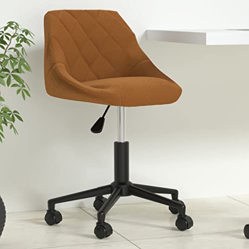 Teenpull Bürostuhl Drehbar Braun Samt, Höhenverstellbar, Komfortabler Computerstuhl mit Rollen, Modernes Design für Home-Office & Arbeitszimmer von Teenpull
