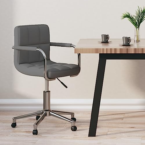 Teenpull Bürostuhl Drehbar Hellgrau, Weicher Stoff Computerstuhl mit Rollen, Höhenverstellbar für Home Office, Ergonomisches Design von Teenpull