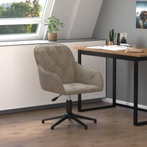 Teenpull Bürostuhl Drehbar Hellgrau Samt, Höhenverstellbar mit Rollen, Modern Bequemer Computerstuhl für Home Office & Arbeitszimmer, Ergonomischer Schreibtischstuhl mit Armlehnen Teenpull Bürostuhl Drehbar Hellgrau Samt, Höhenverstellbar mit Rollen, Modern Bequemer Computerstuhl für Home Office & Arbeitszimmer, Ergonomischer Schreibtischstuhl mit Armlehnen von Teenpull