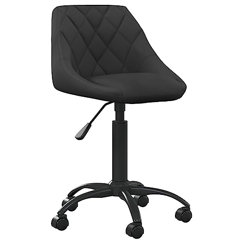 Teenpull Bürostuhl Schwarz Samt, Höhenverstellbarer Drehstuhl mit Rollen für Homeoffice, Ergonomischer Schreibtischstuhl, Bequemer Computerstuhl für Arbeitszimmer Teenpull Bürostuhl Schwarz Samt, Höhenverstellbarer Drehstuhl mit Rollen für Homeoffice, Ergonomischer Schreibtischstuhl, Bequemer Computerstuhl für Arbeitszimmer von Teenpull