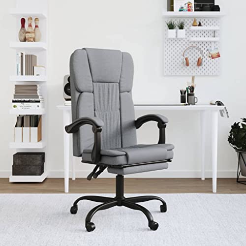 Teenpull Bürostuhl mit Liegefunktion, Hellgrau Stoff, Verstellbarer Computerstuhl mit Rollen, Ergonomischer Schreibtischstuhl für Büro & Home-Office Teenpull Bürostuhl mit Liegefunktion, Hellgrau Stoff, Verstellbarer Computerstuhl mit Rollen, Ergonomischer Schreibtischstuhl für Büro & Home-Office von Teenpull