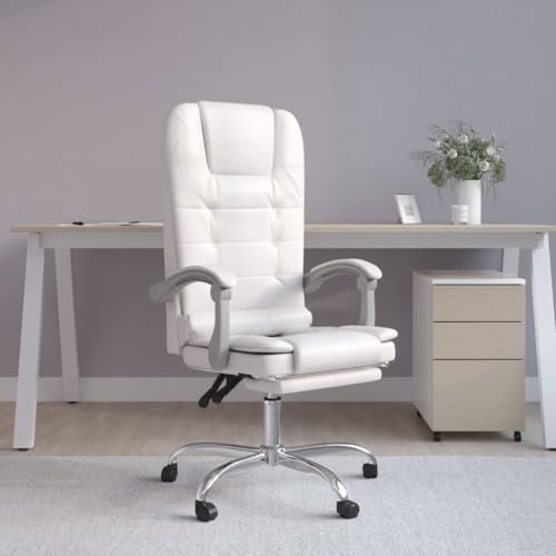 Teenpull Bürostuhl mit Massagefunktion, Weiß, Kunstleder, Ergonomisch, Verstellbar für Home Office und Gaming, Computer Schreibtischstuhl mit Rollen Teenpull Bürostuhl mit Massagefunktion, Weiß, Kunstleder, Ergonomisch, Verstellbar für Home Office und Gaming, Computer Schreibtischstuhl mit Rollen von Teenpull