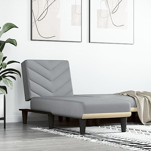 Teenpull Chaiselongue Hellgrau Stoff, Verstellbare Relaxliege für Wohnzimmer & Schlafzimmer, Bequemer Einzelsessel mit Schaumstoffpolsterung, Robuster Loungesessel für Erwachsene Teenpull Chaiselongue Hellgrau Stoff, Verstellbare Relaxliege für Wohnzimmer & Schlafzimmer, Bequemer Einzelsessel mit Schaumstoffpolsterung, Robuster Loungesessel für Erwachsene von Teenpull