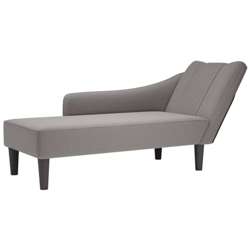 Teenpull Chaiselongue mit rechter Armlehne, Taupe Stoff, Bequeme Liege für gemütliche Stunden, perfekt für Wohnzimmer, Schlafzimmer, Büro von Teenpull