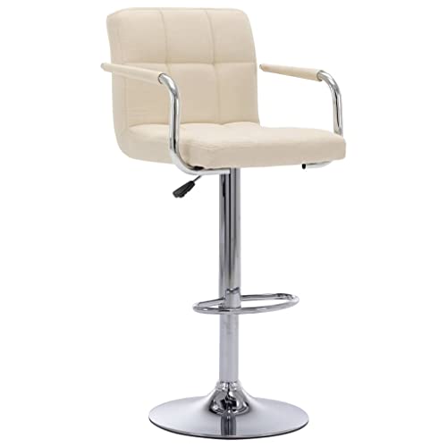 Teenpull Cream Fabric Bar Stool, Adjustable Swivel Counter Height Chair for Kitchen Island Dining Room Teenpull Cream Fabric Bar Stool, Adjustable Swivel Counter Height Chair for Kitchen Island Dining Room von Teenpull