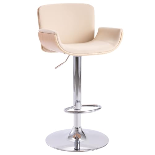 Teenpull Cream Faux Leather Bar Stools, Adjustable Swivel Counter Height Chairs for Kitchen Island Dining Room, Modern Tall Back Barstools Set Teenpull Cream Faux Leather Bar Stools, Adjustable Swivel Counter Height Chairs for Kitchen Island Dining Room, Modern Tall Back Barstools Set von Teenpull
