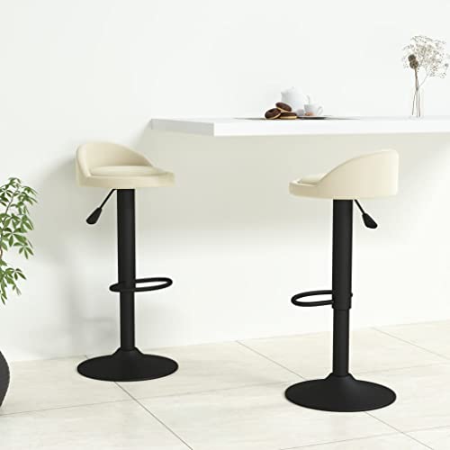 Teenpull Cream Velvet Bar Stools Set of 2, Adjustable Swivel Counter Height Chairs for Kitchen Island Dining Room Teenpull Cream Velvet Bar Stools Set of 2, Adjustable Swivel Counter Height Chairs for Kitchen Island Dining Room von Teenpull